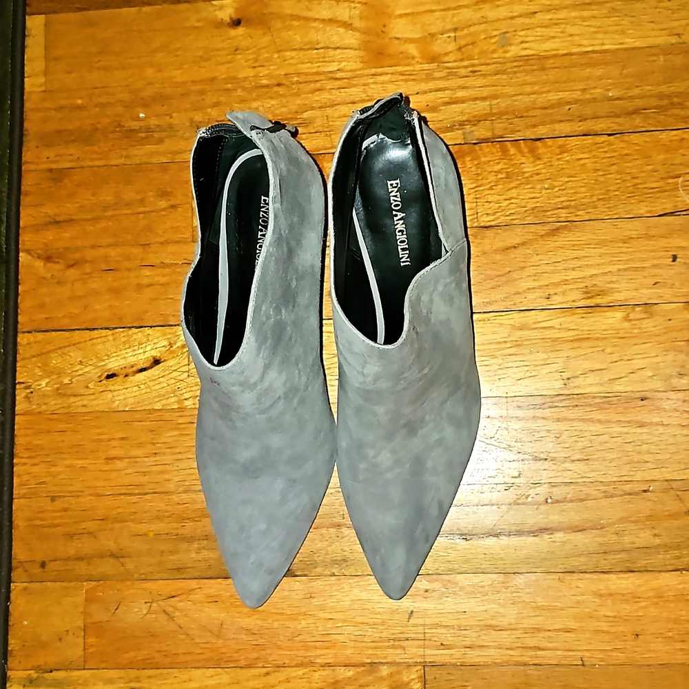 Size 12 women's gray  suede booties